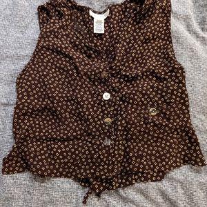 Crop vest shirt